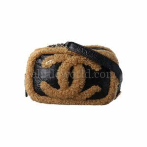 【二手】CHANEL CC MANIA 剪羊毛腰包 VV2097