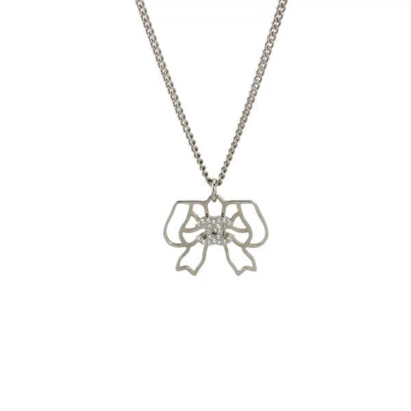 【二手】CHANEL CC 蝴蝶結頸鏈 PD1096