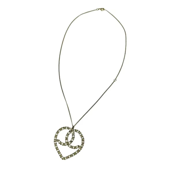 【二手】CHANEL CC 愛心項鏈 PD1238