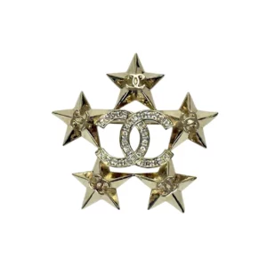 【二手】CHANEL CC 水鑽 星星 胸針 PD1451