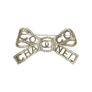 【二手】CHANEL CC 蝴蝶結 胸針 PD2066