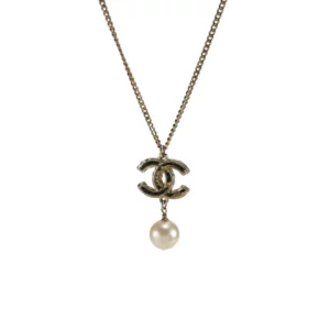 【二手】CHANEL CC 珍珠吊墜項鏈 RR1517