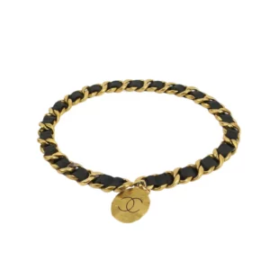 【二手】CHANEL CC 皮革腰帶 RR1833