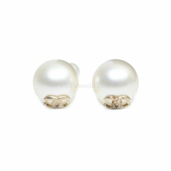 【二手】CHANEL CC 珍珠耳環 VV2173