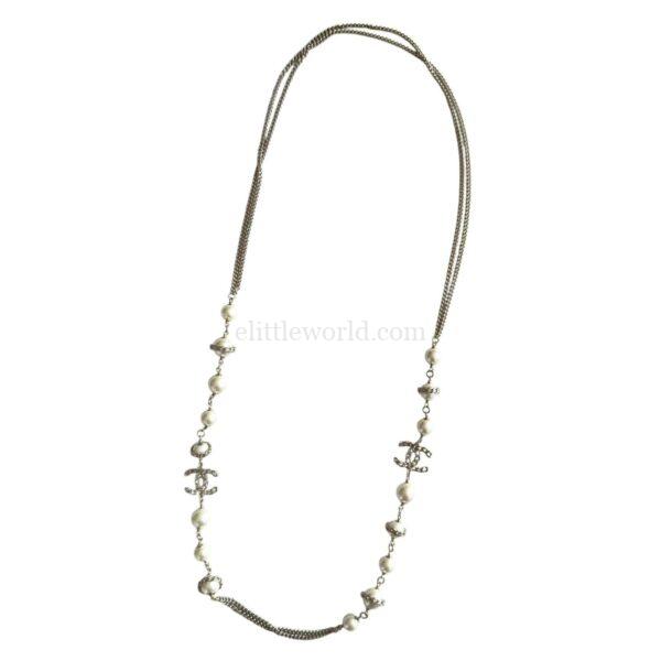 【二手】CHANEL CC 珍珠長項鍊 VV2300