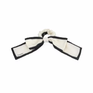 【二手】CHANEL CC 真絲蝴蝶結髮帶 VV2496