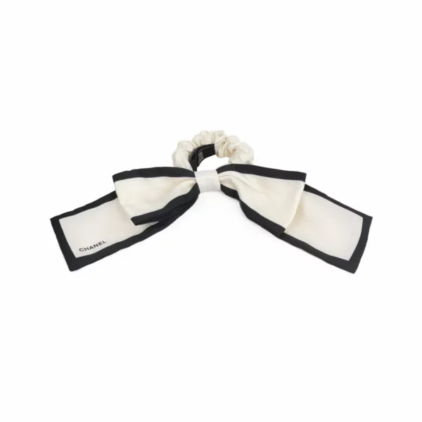 【二手】CHANEL CC 真絲蝴蝶結髮帶 VV2496