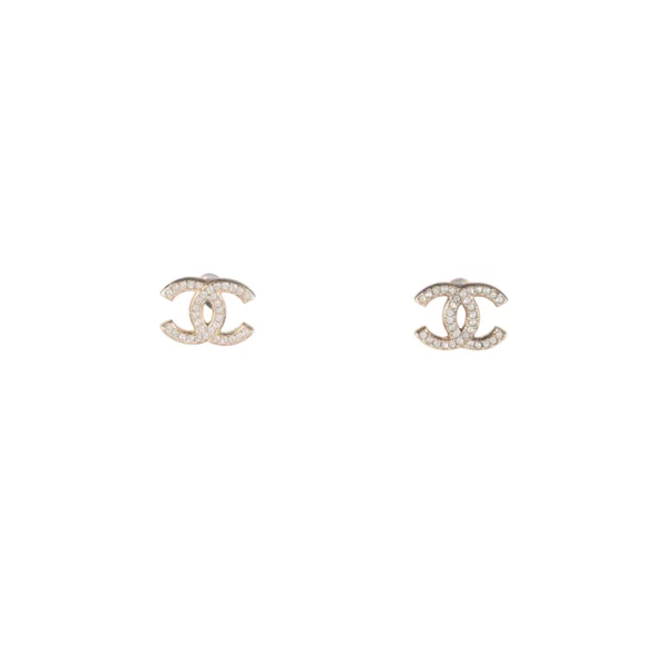 【二手】CHANEL CC 水鑽耳環 YY1640