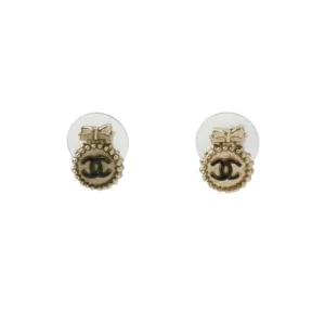 【二手】CHANEL CC 蝴蝶結迷你耳環 YY1871