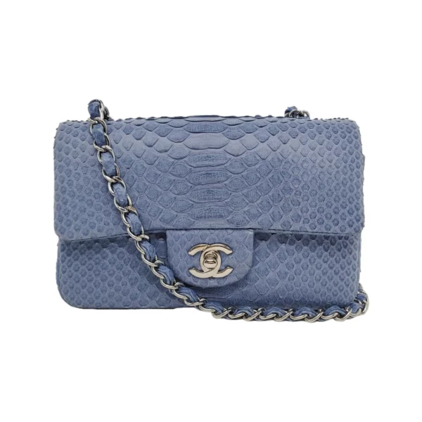 【二手】CHANEL CLASSIC FLAP 藍色迷你手袋 PD2058