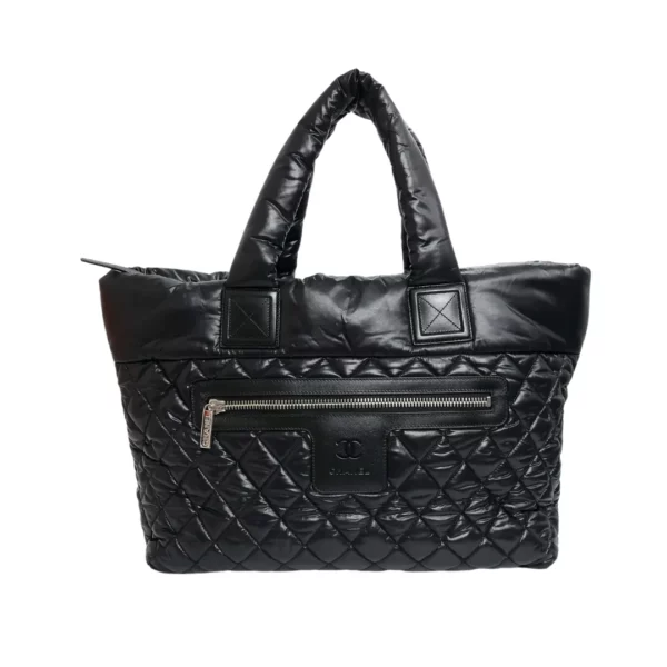 【二手】CHANEL COCO COCOON 皮革大號購物袋 A48611 E18556