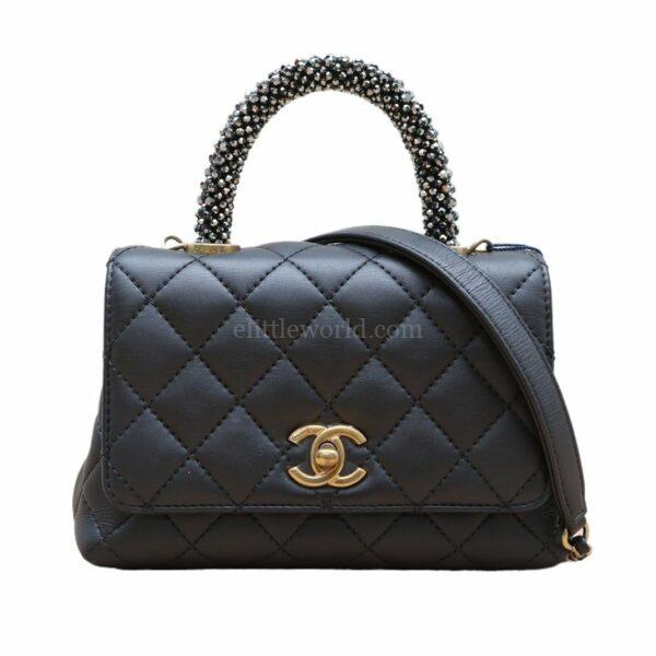 【二手】CHANEL COCO HANDLE 迷你手提包 A92990 VV2281