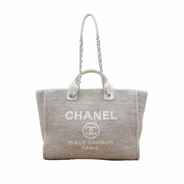 【二手】CHANEL DEAUVILLE 大號購物袋 AS3257 RR1014