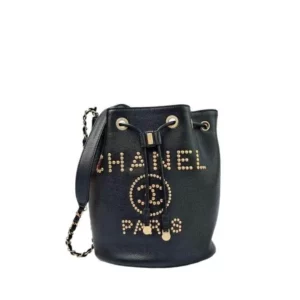 【二手】CHANEL DEAUVILLE LEATHER 水桶袋 PD1916