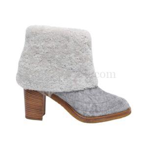 【全新】CHANEL 絎縫羊毛踝靴 G30327 39 E18260