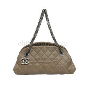 【二手】CHANEL JUST MADEMOISELLE 保齡袋 A49853 E18731