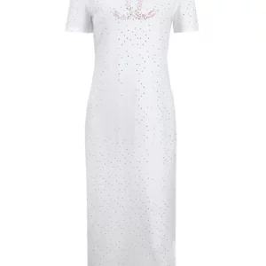 【二手】CHANEL LOGO 貼花長款連衣裙 36