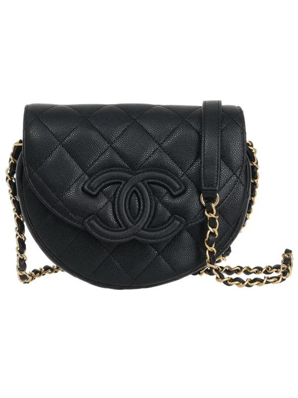 【二手】CHANEL LOGO 貼花皮革馬鞍包