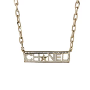 【二手】CHANEL LOGO 水晶項鏈 RR1510