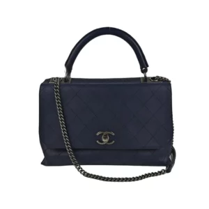 【二手】CHANEL LUXURY TOP 深藍色手提袋 PD2061
