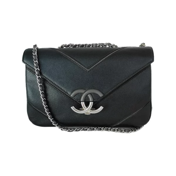 【二手】CHANEL MACRO CHEVRON 垂蓋手袋 RR1345