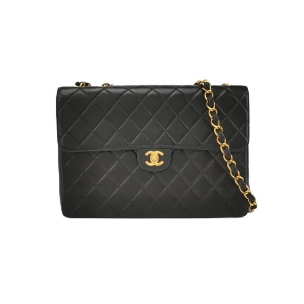 【二手】CHANEL 黑色翻蓋手袋 PD1296