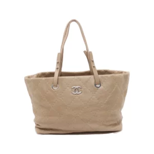 【二手】CHANEL 牛皮卡其色單肩包 PD1361