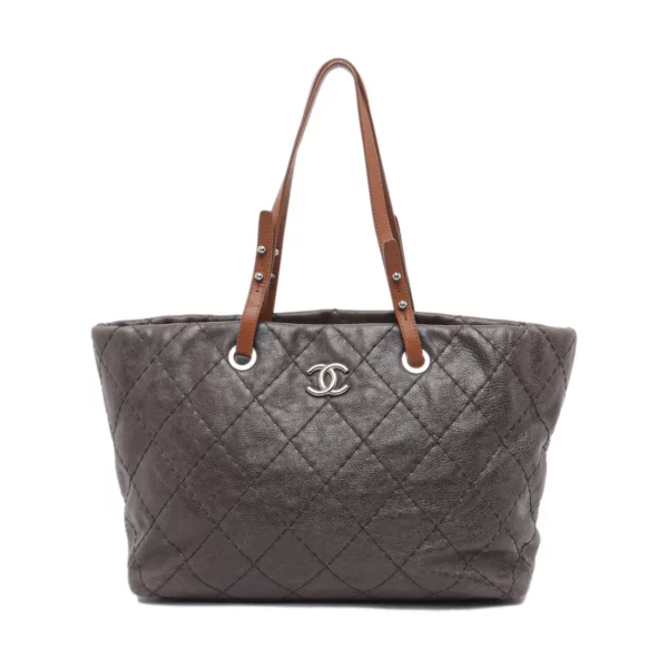 【二手】CHANEL 牛皮 深灰色單肩包 PD1362