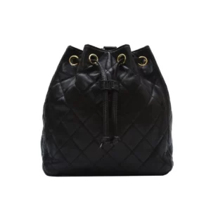 【中古】CHANEL 黑色羊皮單肩包 PD1374