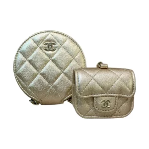 【全新】CHANEL 金色子母小掛包 PD1414