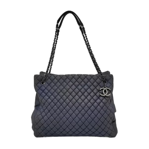 【二手】CHANEL 深藍色牛皮手提袋 PD1486
