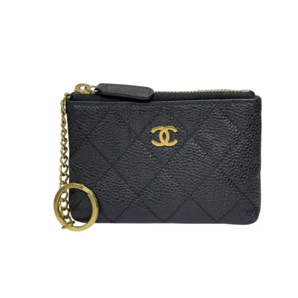 【二手】CHANEL 拉鏈鑰匙扣卡包 PD1850