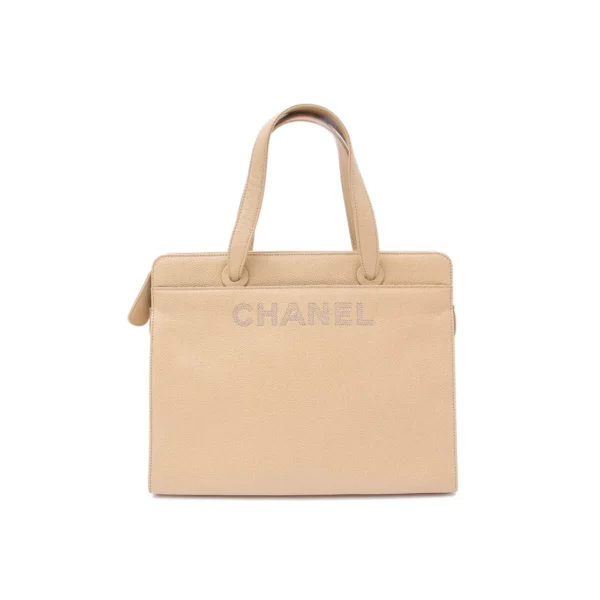 【中古】CHANEL 奶茶色手提包 PD1937
