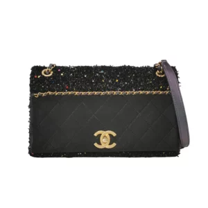 【二手】CHANEL 斜紋軟呢垂蓋手袋 RR1547