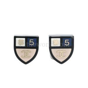 【二手】CHANEL 盾形造型耳環 S3692