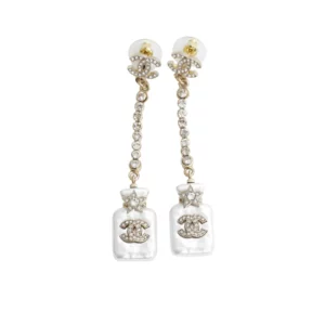 【全新】CHANEL 香水瓶吊墜耳環 S3728