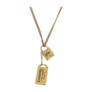 【二手】CHANEL SIGNATURE TAG 吊墜項鏈 RR1414