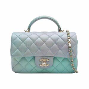 【二手】CHANEL 迷你頂部提把翻蓋包 VV2146