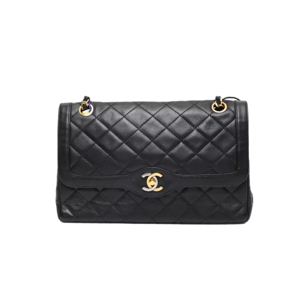 【中古】CHANEL 巴黎限定鴛鴦扣單肩包 YY1027
