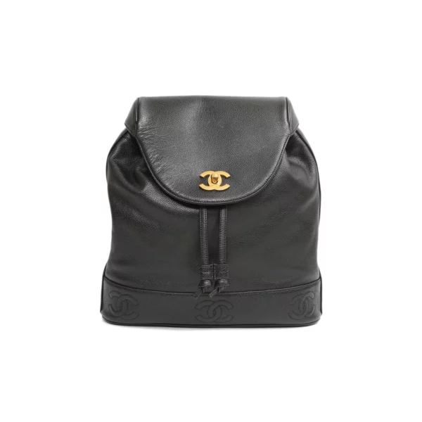 【中古】CHANEL 半圓蓋暗紋背包 YY1234