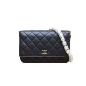 【二手】CHANEL 珍珠皮穿鏈鏈條錢包 YY1476