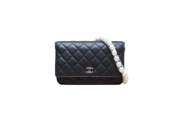 【二手】CHANEL 珍珠皮穿鏈鏈條錢包 YY1476