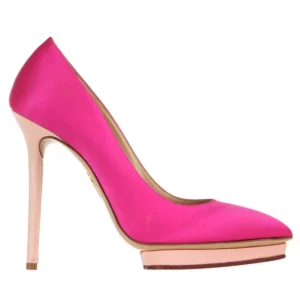 【二手】CHARLOTTE OLYMPIA 綢緞拼色高跟 39