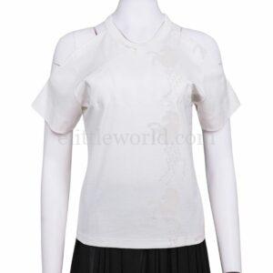 【未使用品】CHLOE LOGO印花露肩上衣 34 E18659