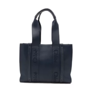 【二手】CHLOE WOODY TOTE 藍色中號手提袋 PD1019