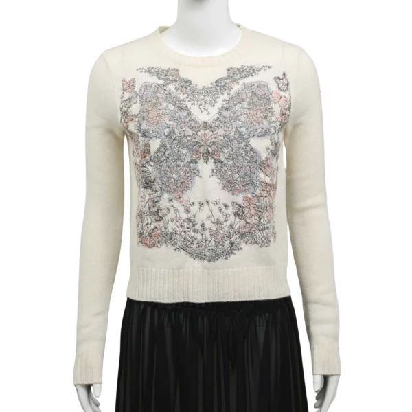 【二手】CHRISTIAN DIOR 刺繡羊絨衛衣 34 E20936