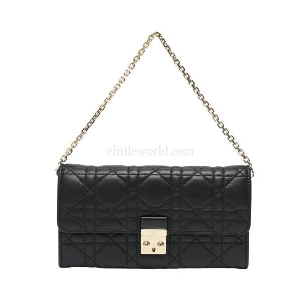 【未使用品】CHRISTIAN DIOR CANNAGE 鏈條錢包 E20550