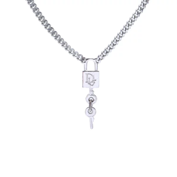 【中古】CHRISTIAN DIOR DIOR 鎖匙鎖吊墜項鏈 YY1229
