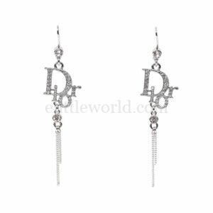 【全新】CHRISTIAN DIOR 水鑽吊墜耳環 E18985
