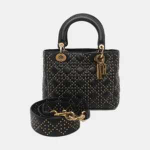 【二手】CHRISTIAN DIOR LADY DIOR 窩釘中號手袋 EV0006